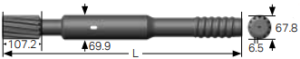 Black-Diamond-Drilling-Surface-Drilling-Top-Hammer-Shank-Adaptor-COP4050ME